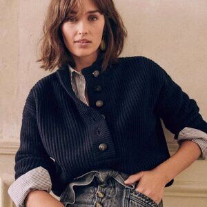 Sezane Lucas sweater - navy in small (very good used condition)